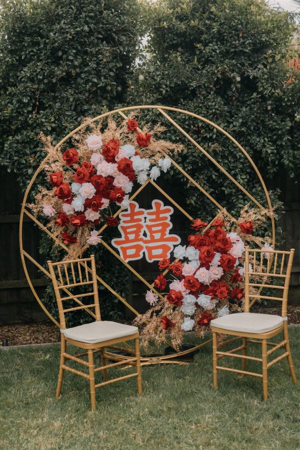 Pink and Red Floral Arrangements